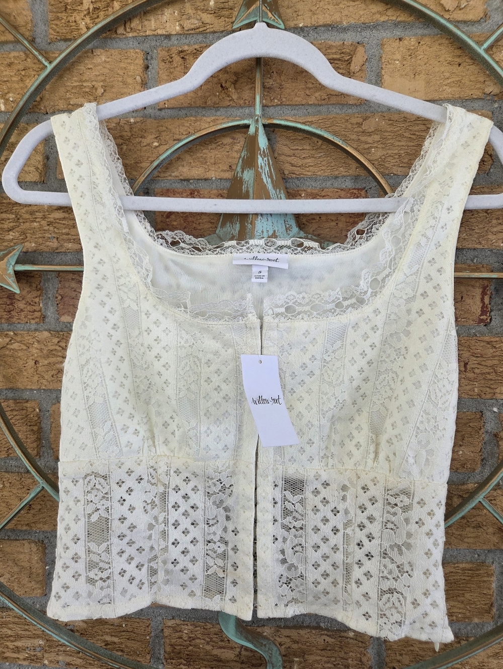 Willow & Root Corset Lace Tank Top NWT Buckle